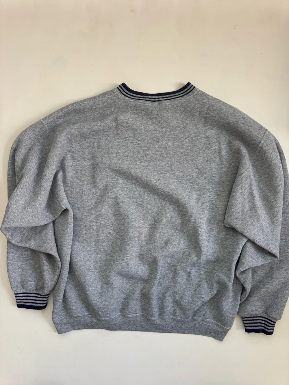 Vintage 90s Nationwide Insurance Sweatshirt XL USA Made Gray Striped Crewneck